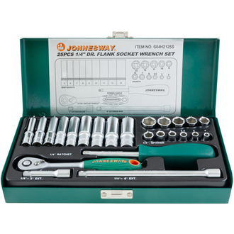 S04H2125S Набор головок торцевых стандартных и глубоких 1/4