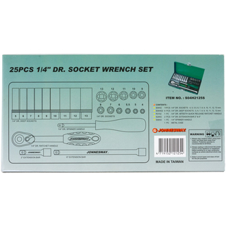 S04H2125S Набор головок торцевых стандартных и глубоких 1/4