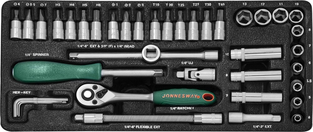 S04H2141S Набор головок торцевых 1/4