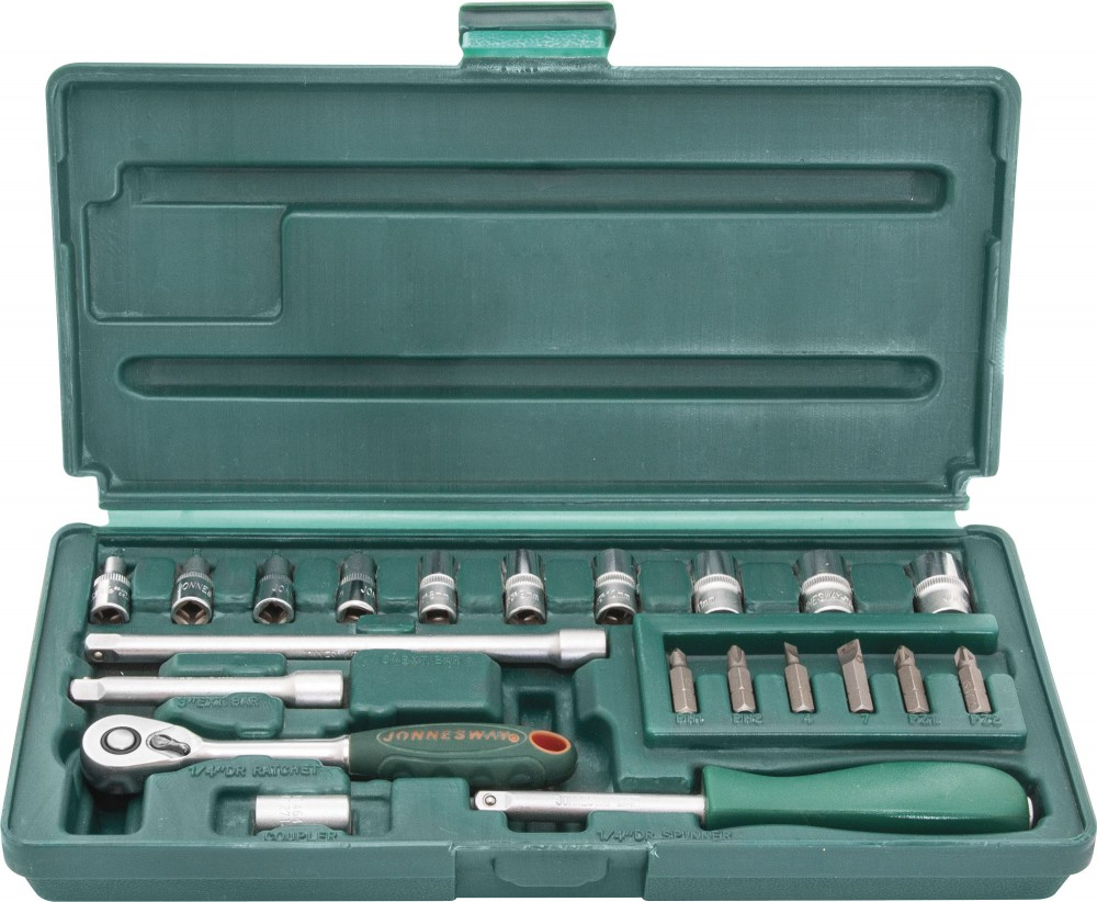 S04H2721S Набор головок торцевых 1/4