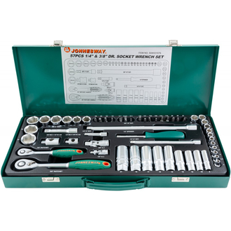 S04H3157S Набор головок торцевых стандартных и глубоких 1/4