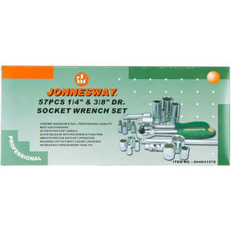 S04H3157S Набор головок торцевых стандартных и глубоких 1/4