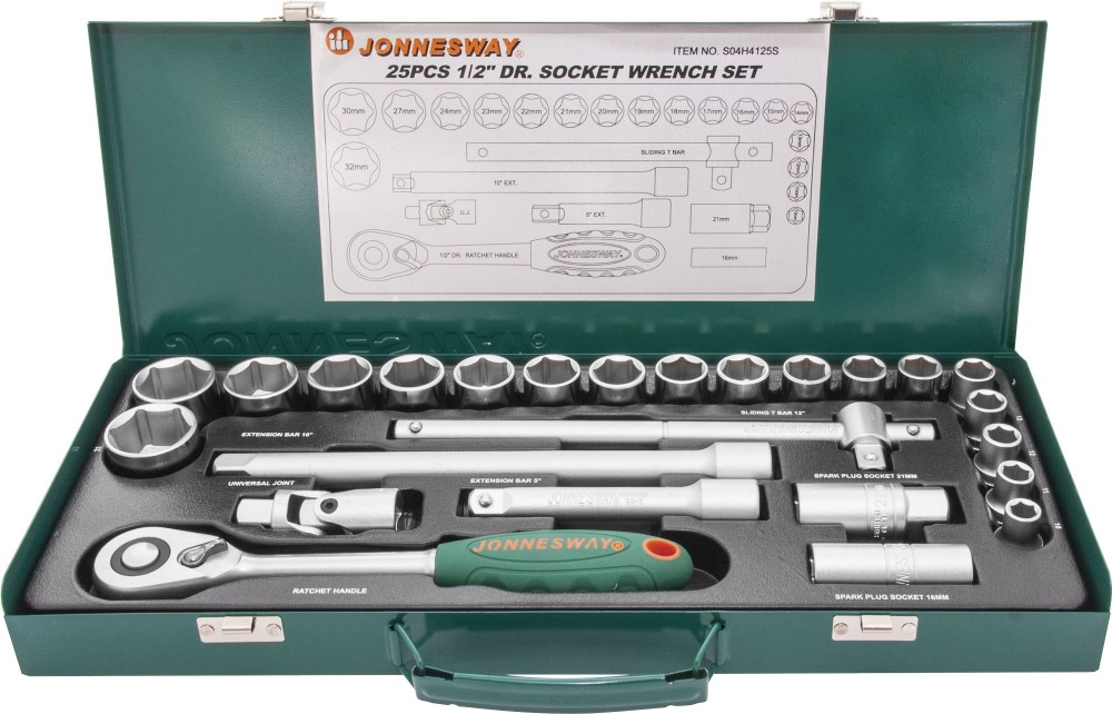 S04H4125S Набор головок торцевых 1/2