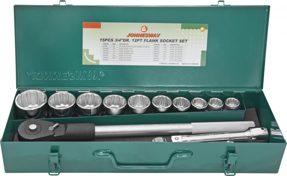 S04H6615S (S04H6415S) Набор головок торцевых дюймовых 3/4