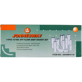S04HD411S Набор головок торцевых глубоких 1/2
