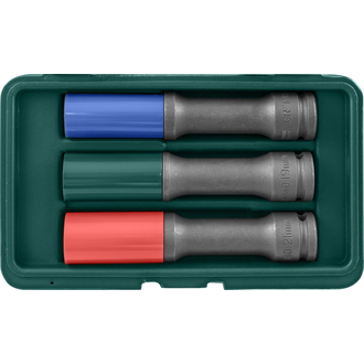 S18AD4103S Набор головки торцевые ударные тонкостенные глубокие для колесных дисков 17,19,21 мм