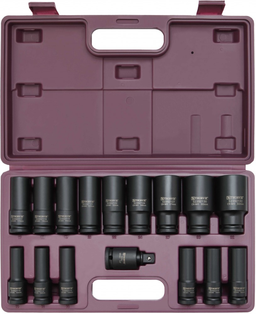 S23S2116S Набор головок торцевых ударных глубоких 1/2