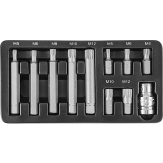 S29H4111S Набор вставок-бит 10 мм DR SPLINE с переходником, 11 предметов