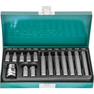 S29H4215S Набор вставок-бит 10 мм DR TORX® с переходниками, 15 предметов