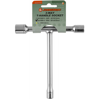 S41H0813 Ручка Т-образная 3-стороняя с торцевыми головками, 8,10,13 мм, L-130-140 мм