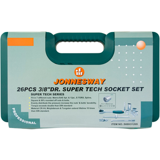 S68H3126S Набор головок торцевых 3/8