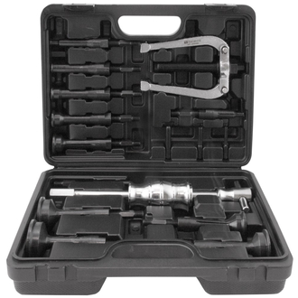 SHIPS858 Съемник подшипников с цанговыми захватами за внутреннюю обойму и обратным молотком в наборе, диапазон захватов 8-58 мм