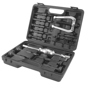 SHIPS858 Съемник подшипников с цанговыми захватами за внутреннюю обойму и обратным молотком в наборе, диапазон захватов 8-58 мм