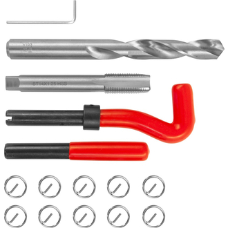 TRIS14125 Набор для восстановления резьбы M14x1.25, 15 предметов