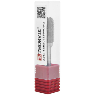 TRRBC06160661-2 Борфреза твердосплавная цилиндрическая с радиусным торцом, тип C, 6 мм, двойная насечка, в боксе