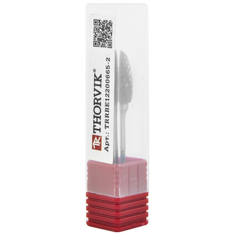 TRRBE06100655-2 Борфреза твердосплавная овальная, тип E, 6 мм, двойная насечка, в боксе