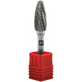 TRRBH06180663-2 Борфреза твердосплавная пламевидная, тип H, 6 мм, двойная насечка, в боксе