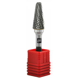 TRRBL08220667-2 Борфреза твердосплавная коническая с радиусным торцом, тип L, 8 мм, двойная насечка, в боксе