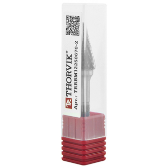 TRRBM06180663-2 Борфреза твердосплавная коническая, тип M, 6 мм, двойная насечка, в боксе