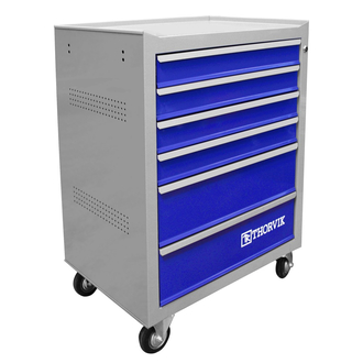 TT6GB-R Тележка инструментальная 6-ти полочная (серая с синими ящиками)