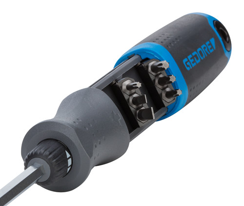 Отвертка с трещеткой и набором бит GEDORE