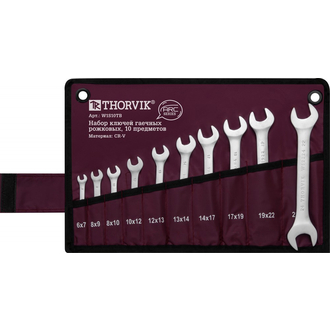 W1S10TB Набор ключей гаечных рожковых серии ARC в сумке, 6-24 мм, 10 предметов