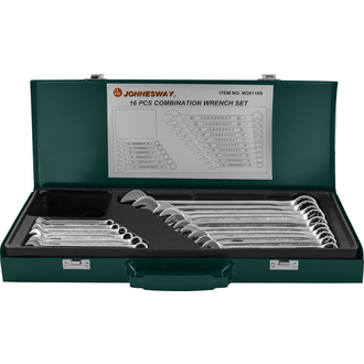 W26116S Набор ключей гаечных комбинированных в кейсе, 6-24 мм, 16 предметов