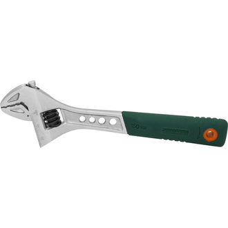 W27AT6 Ключ разводной эргономичный с пластиковой ручкой, 0-19 мм, L-150 мм