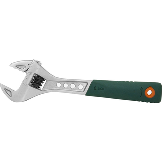 W27AT6 Ключ разводной эргономичный с пластиковой ручкой, 0-19 мм, L-150 мм