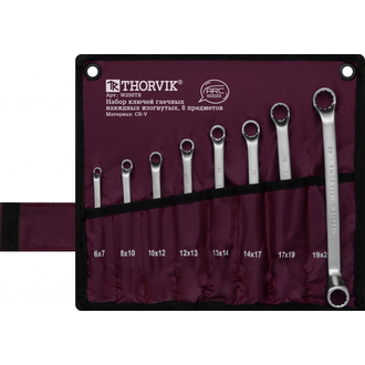 W2S8TB Набор ключей гаечных накидных изогнутых серии ARC в сумке, 6-22 мм, 8 предметов