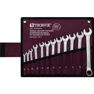 W3S12ETB Набор ключей гаечных комбинированных серии ARC в сумке, 6-22 мм, 12 предметов EURO