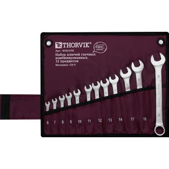 W3S12TB Набор ключей гаечных комбинированных серии ARC в сумке, 6-22 мм, 12 предметов