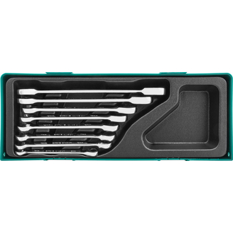 W45308SP Набор ключей гаечных комбинированных трещоточных в ложементе, 8-19 мм, 8 предметов