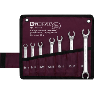 W4S7TB Набор ключей гаечных разрезных серии ARC в сумке, 8-19 мм, 7 предметов