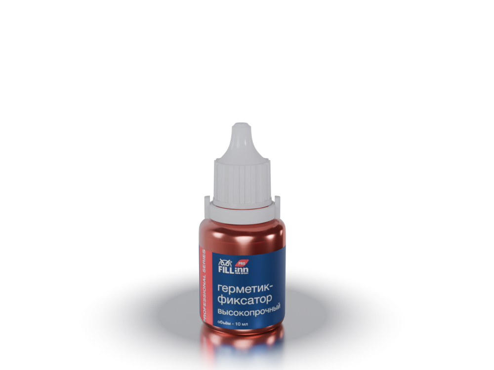 FLP321 Герметик-фиксатор высокопрочный (неразъёмный красный), 10 мл