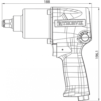 AIW1261 Гайковерт пневматический 1/2