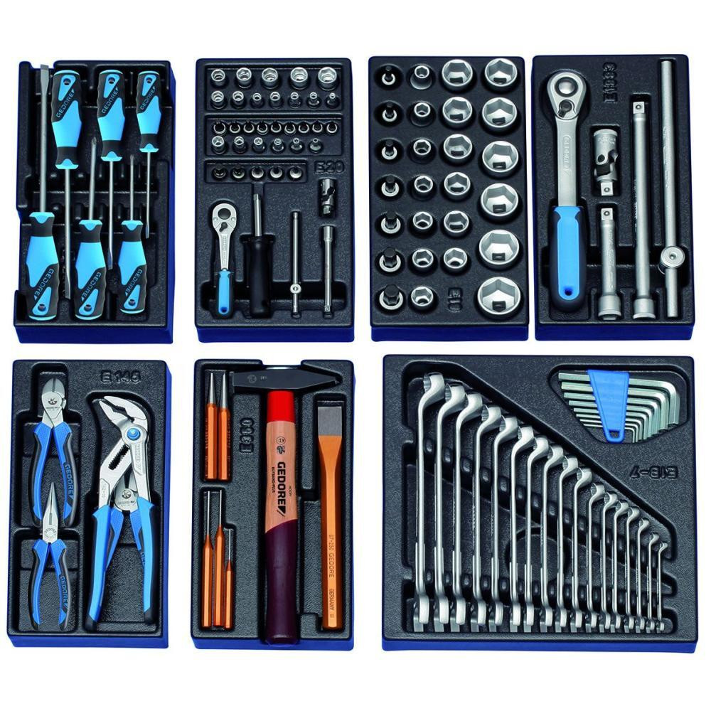 Набор инструментов в ложементах малый, 104 предмета GEDORE