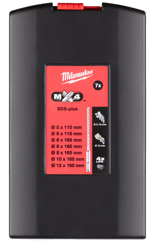 Перейти на страницу товара Набор буров MX4 SDS+ (5 / 6 x 115 мм, 6 / 8 / 8 / 10 / 12 x165 мм ) (1 шт)