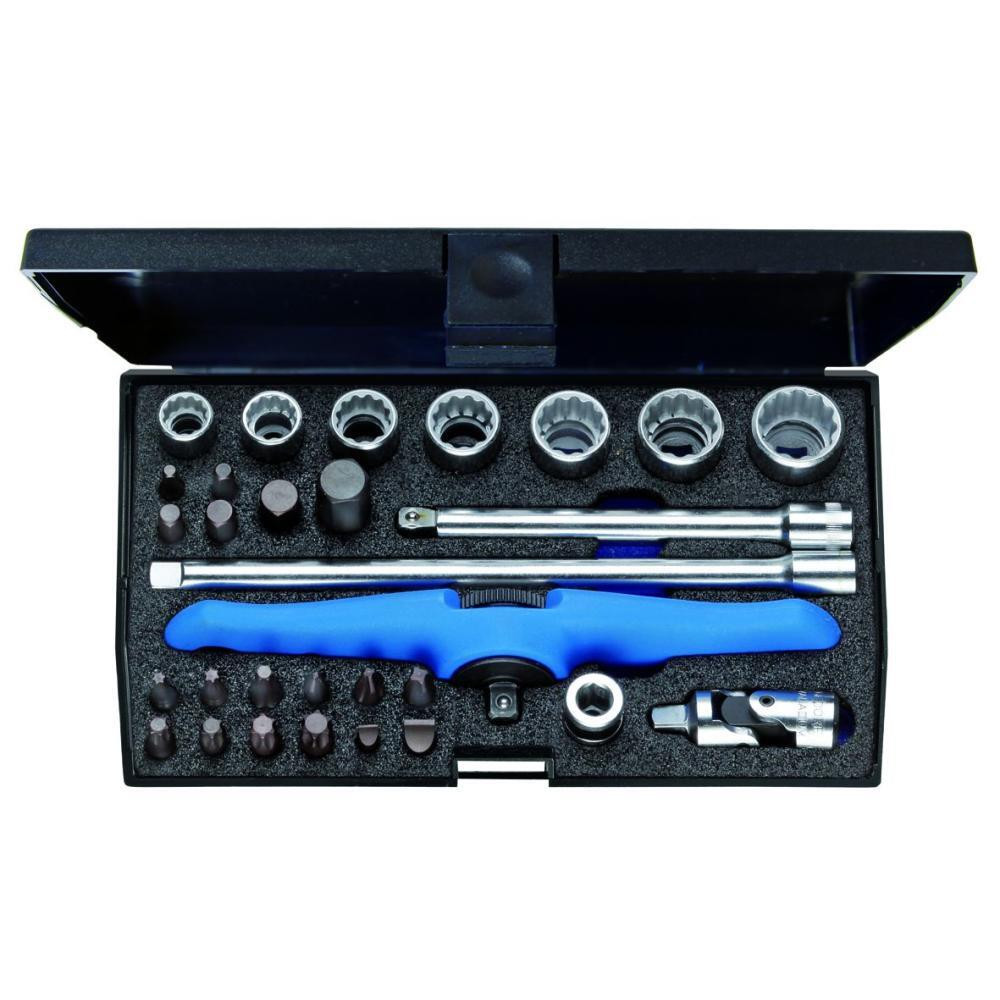 Набор торцевых головок с аксессуарами 1/4