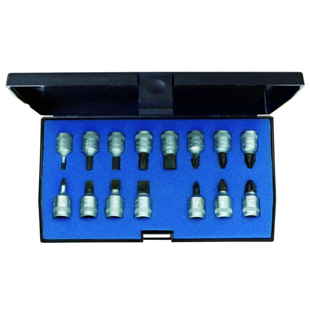 Набор торцевых головок с отверточными вставками 1/4