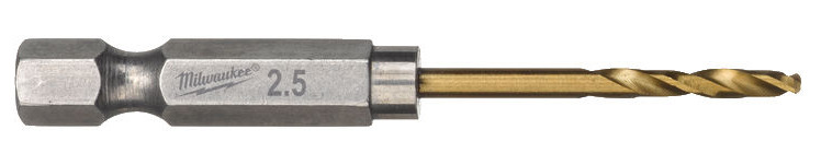 Сверло по металлу Milwaukee RedHEX HSS-G TiN. 2.5мм (10 шт)