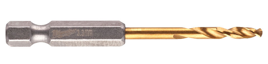 Сверло по металлу Milwaukee RedHEX HSS-G TiN. 3.3мм (2 шт)