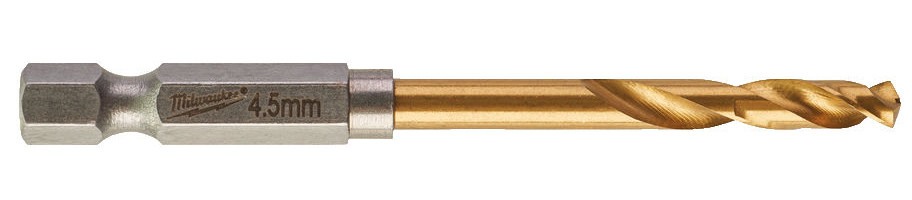 Сверло по металлу Milwaukee RedHEX HSS-G TiN. 4.5мм (10 шт)