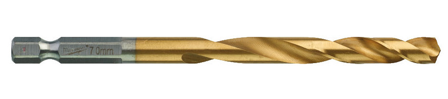 Сверло по металлу Milwaukee RedHEX HSS-G TiN. 7мм (5 шт)