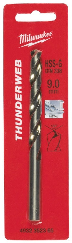 Сверло по металлу THUNDERWEB HSS-G 9.0x125 (1 шт)